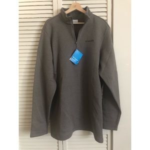 Columbia gray fleece lined pullover NWT